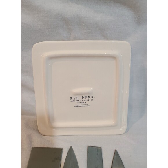 Rae Dunn Cheese Plate and Knife Set - Picture 3 of 6